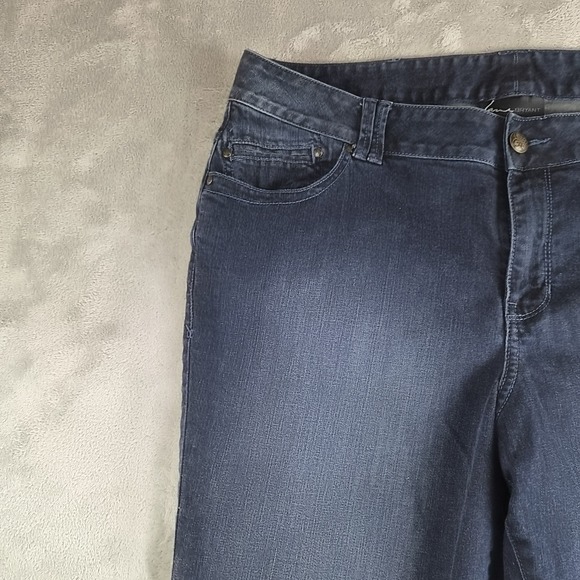Lane Bryant Jeans Womens 22 Average Blue Denim Dark Wash Straight Stretchy - Picture 7 of 12